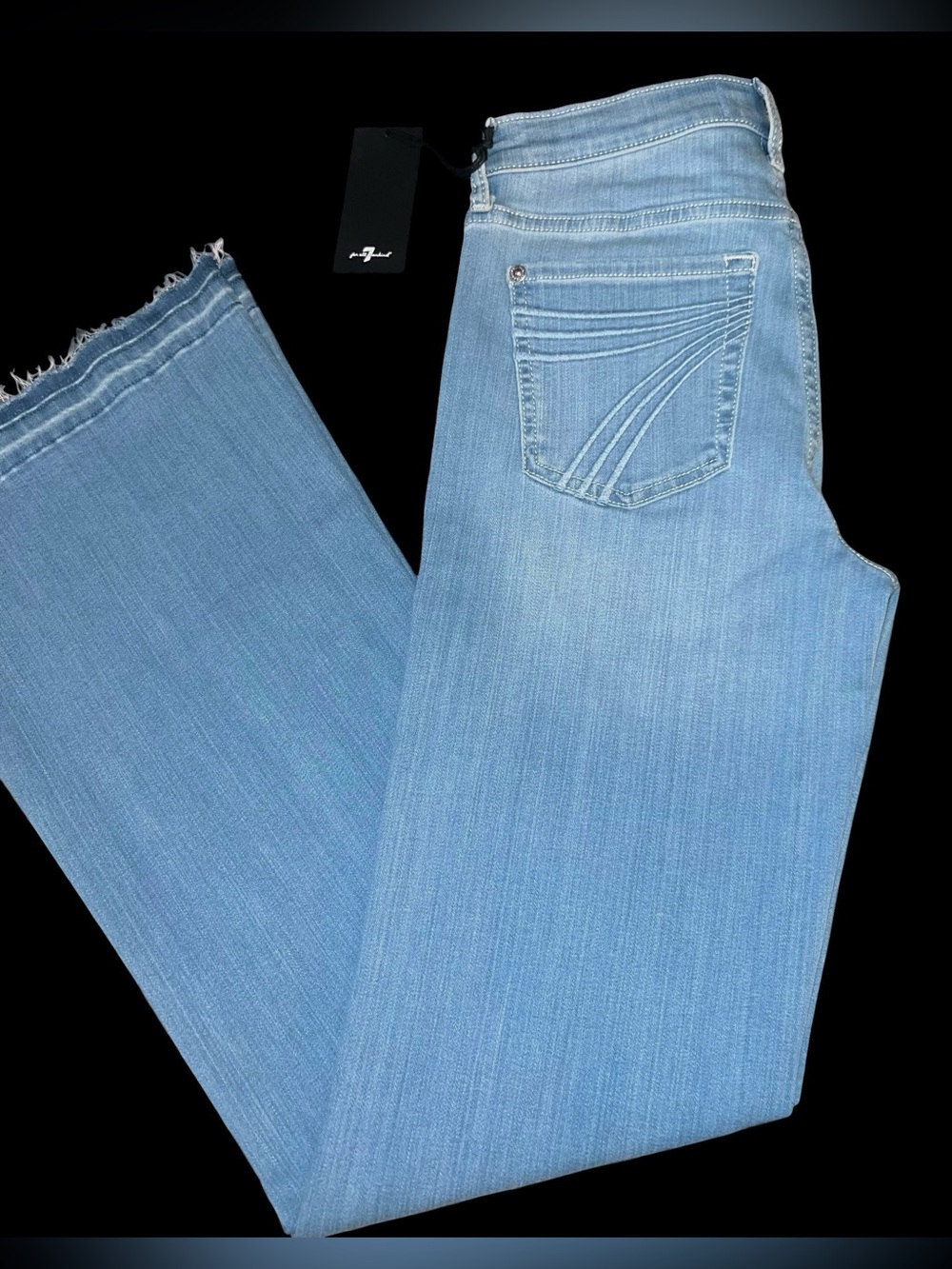 7 For All Mankind Dojo Tailorless- Unrolled Hem Jean, Size 25, NWT - Picture 6 of 13